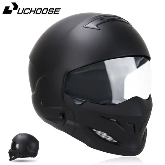New Scorpion Retro Motorcycle Cascos Moto Locomotive Personality Multi-purpose Combination Helmet  Detachable Multi-purpose