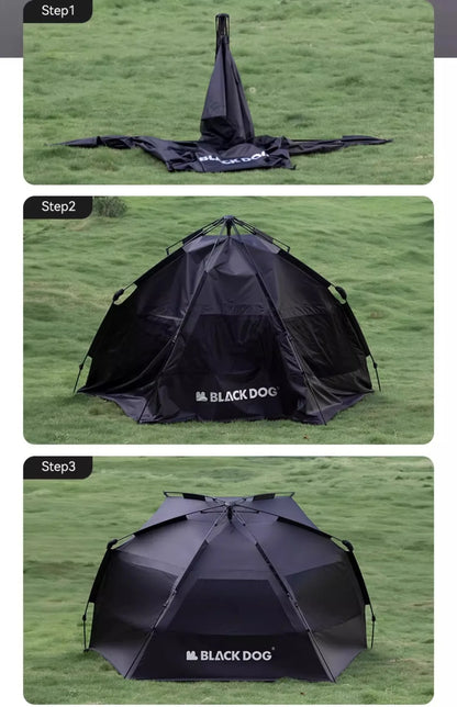 Naturehike BLACKDOG Camping Automatic Tent Waterproof Sun Shelter Beach for 2-3 People Outdoor Travel Picnic 150D Dome Tent New