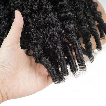 Half Wig Burmese Curly Glueless Human Hair Wigs With Drawstring Seamless Clip 250 Density Beginner Friendly Curly Wigs For Women