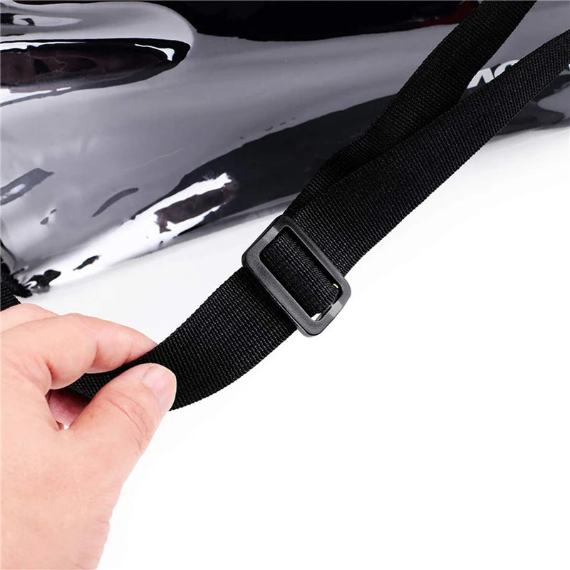 Portable PVC Transparent Shoulder Crossbody Bag Tote Satchel Handbag for Women Lady Large Capacity Clear Bag Shopping Handbag