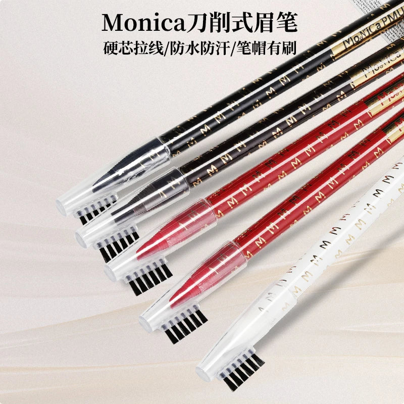 Eyebrow Pencil Waterproof Professional Microblading Permanent Red White Eyebrow Pen Tattoo Art Makeup Eye Pen Enhancers Cosmetic
