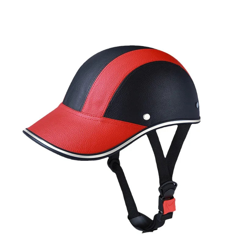 New Leepee For Cafe Racer Chopper Scooter Safety Hard Hat Half Face Vintage Summer Cap Motorcycle Half Helmet Baseball Cap Style