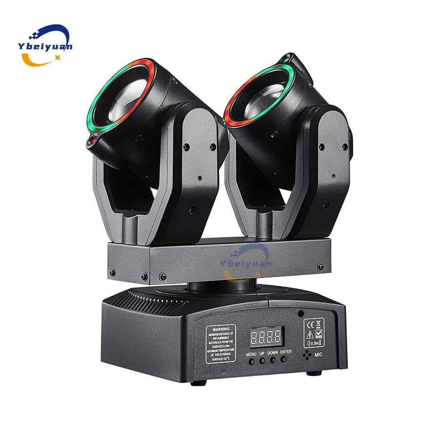 New Double Head Moving Head Beam Light With Aperture Remote Control DMX512 DJ Disco Bar Christmas Birthday Party Effect Light