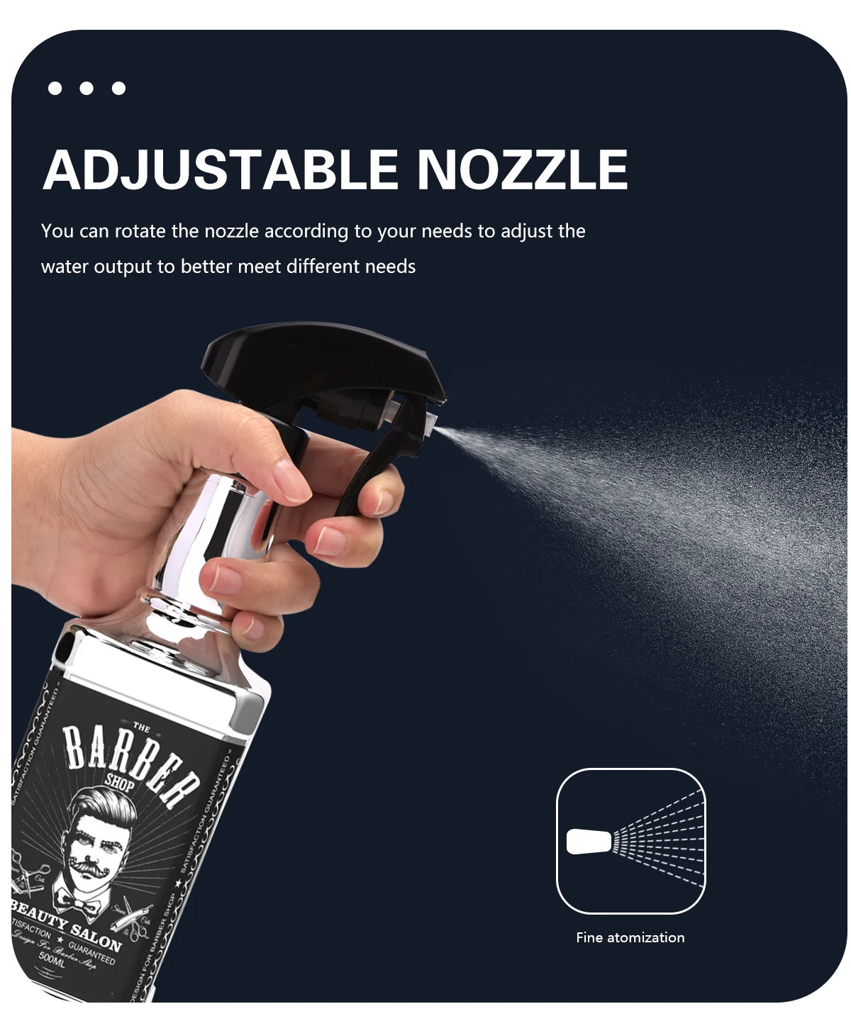 Professional Salon Barber Spray Bottle Refillable Fine Mist Empty Watering Can Water Sprayer Barbershop AccessoriesHair Tools
