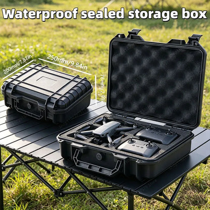 Portable Hard Tool Box With Pre-Cut Foam Storage Box, Shockproof, Pressure Reducing, Dustproof, Suitable For Home/Outdoor Use.