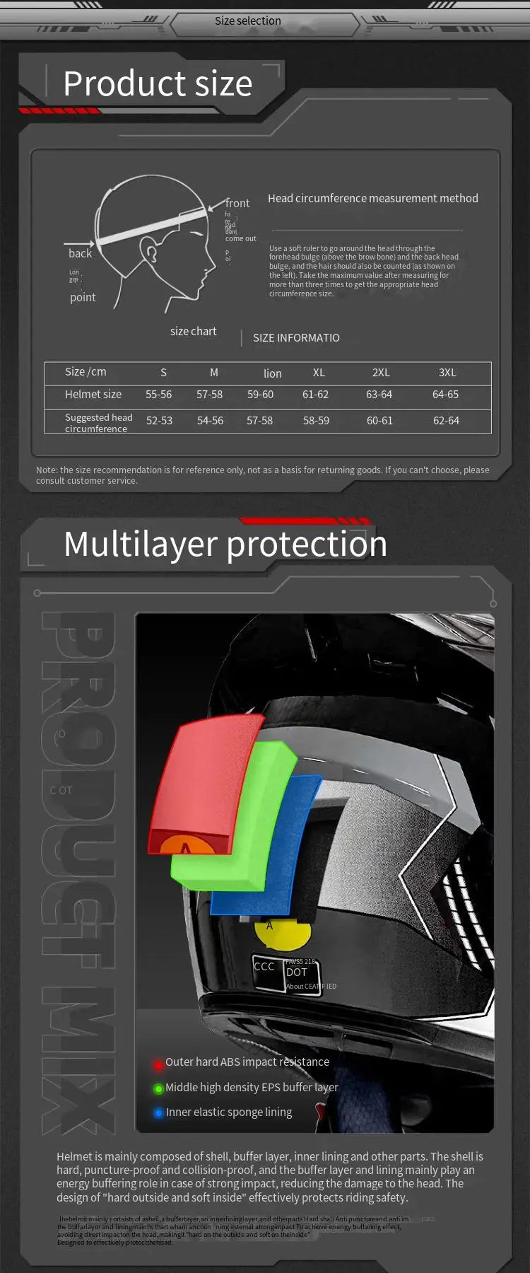 Full Face Motorcycle Helmet Men Women DOT Winter Safety Anti-Fog Waterproof Riding Motorbike Helmet Casco Motocross