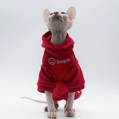 Hairless Sphynx Cat Apparel, Kitty Clothes, Bald Cat Outfits, Autumn and Winter Apparel