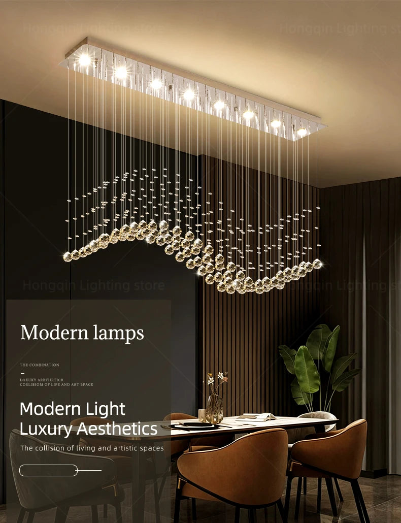 Modern Pendant Ceiling Lamps Suspension Lighting Living Room Pendant Lamp for Kitchen Over the Table Crystal Chandelier Pendants