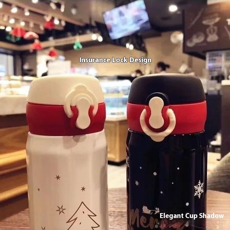 Hot 304 Stainless Steel Christmas and New Year Gift Bouncing Insulated Cup, Creative Water Cup, Internet Famous Minimalist Cup L