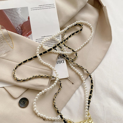 Mini dinner bags for women fashionable metal small box bag designer pearl chain shoulder bag clothing accessories crossbody bag