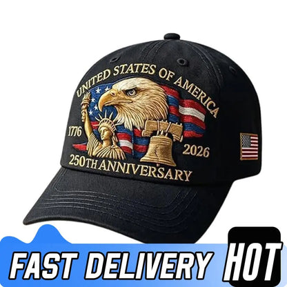 Men Women Baseball Caps US 250th Anniversary Cap Adjustable Retro Washed Patriotic Cap US 250th Anniversary Sports Trucker Hat