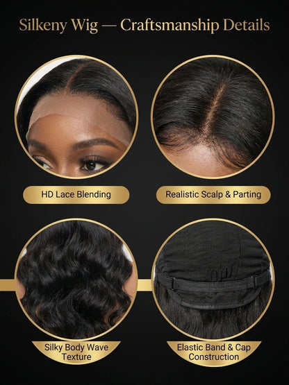 44 Inch Body Wave 13x6 Hd Transparent Lace Frontal Human Hair Wig 360 Brazilian Pre Plucked Lace For Women 13x4 Lace Front Wigs