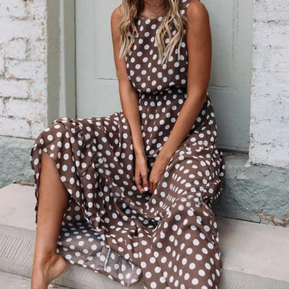 Women Dress Pullover Baggy Dot Print Vest Dress Long Dress for Women Clothing 2024 Summer Dresses Streetwear