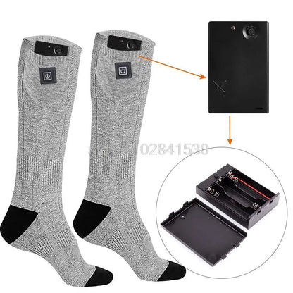 Heating Socks With Battery Box Rechargeable Anti-Cold Comfort Men Women Thermal Heated Outdoor Camping Ski Sports Winter