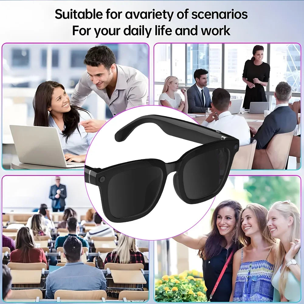 New Wifi AI Smart Glasses HD1080P Anti-shake Camera Video Glasses Voice Call Noise Reduction Wireless Bluetooth Headset Goggles