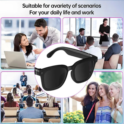 New Wifi AI Smart Glasses HD1080P Anti-shake Camera Video Glasses Voice Call Noise Reduction Wireless Bluetooth Headset Goggles