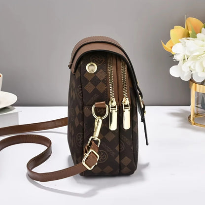 Retro Multi Layer Phone Small Bag, Fashion Lightweight Single Shoulder Crossbody Bag for Women Purse, Travel, Everyday Use