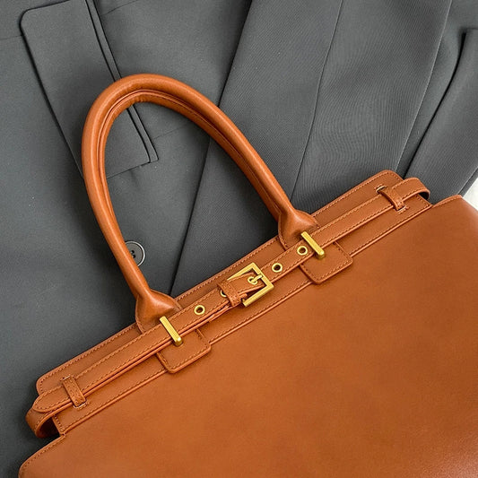 Large Size Women Top-handle Bags Retro Pure Color Big Capacity Shopping Totes 2024 Winter Latest Trendy Luxury Designer Handbags