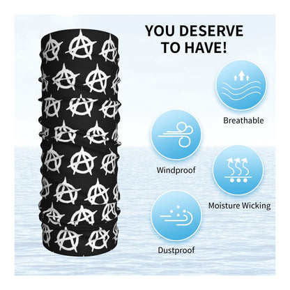 Custom 1 Percenter Essential Sons Bandana Neck Gaiter for Ski Camping Men Women Wrap Scarf TV Show Anarchy Headband Warmer