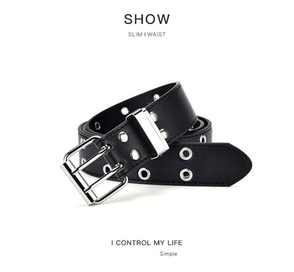 Fashion Alloy Women Belts Chain Luxury for Genuine Leather New Style Pin Buckle Jeans Decorative Ladies Retro Decorative Punk