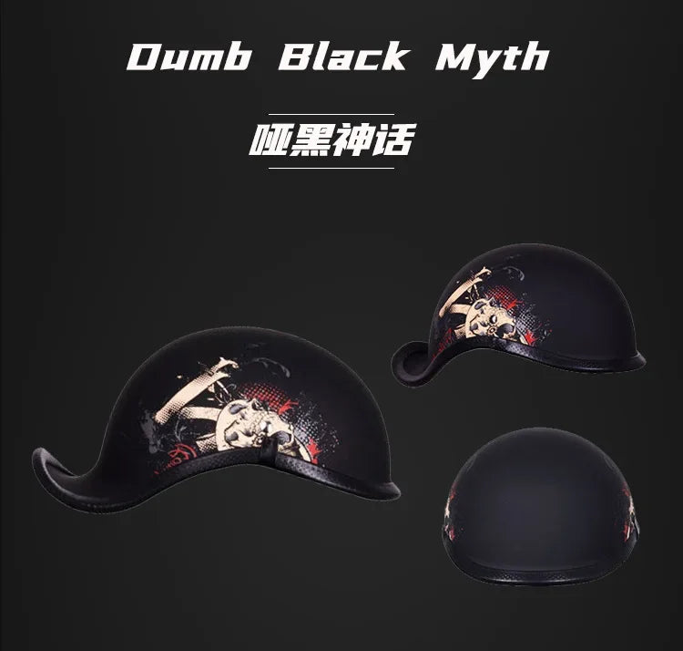 Retro Motorcycle Half Helmet Fashion Bailer for Scooter Safety Helm Spring Summer Capacetes De Moto