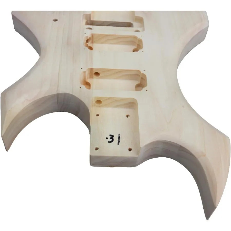DIY electric guitar kit with basswood body and mahogany neck 24 frets 25.5 inch scale length perfect for custom guitar building