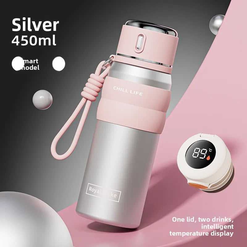 Dopamine all steel insulated cup 316 stainless steel high aesthetic water cup intelligent temperature display cup