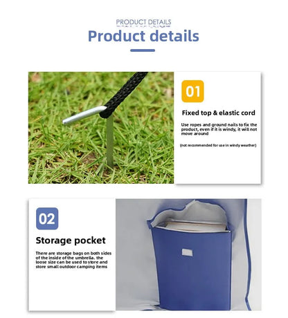 2.4 Meters with Window Breathable Windproof Outdoor Portable Beach Fishing Dual-purpose Tent Umbrella Beach Umbrella
