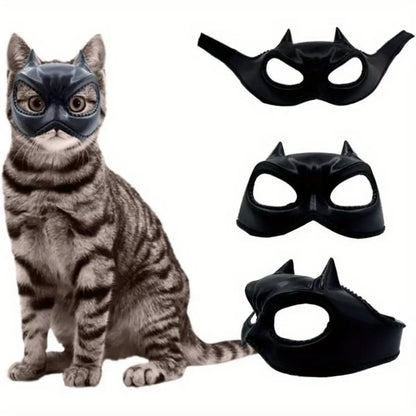Cat Bat Mask Feline Role-play Headpiece Latex Material Soft and Form-fitting Pet Costume Accessory Whimsical and Adorable Cat