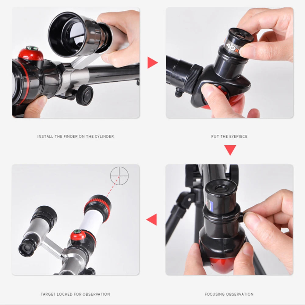 Professional Astronomical Telescope Powerful Monocular Portable HD Moon Space Planet Observation Gifts for Children Students