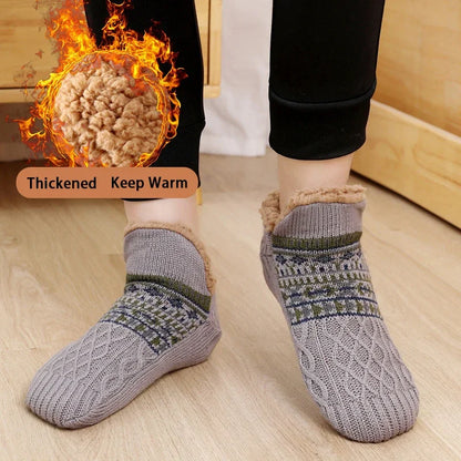 Thermal Mens Slipper Socks Fluffy Winter Warm Non-slip Floor Socks Thickened Home Sleeping Soft Snow Socks Sleep Carpet Socks