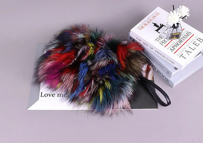Fashion Fur Bag Autumn And Winter Real Fur Bags Fluffy Fox Fur Messenger Bags For Female Luxury Fur Handbag Warm Plush Handbag