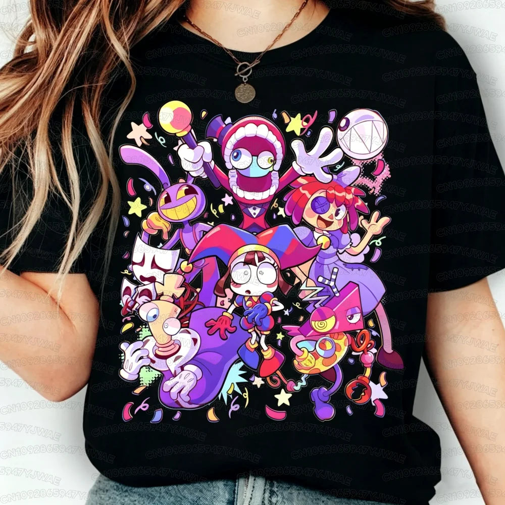The Amazing Digital Circus Women's Men's Short Sleeve Summer Cotton Y2K Clothing Fashion Comfortable Casual Tops T-shirt