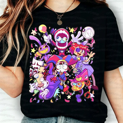 The Amazing Digital Circus Women's Men's Short Sleeve Summer Cotton Y2K Clothing Fashion Comfortable Casual Tops T-shirt