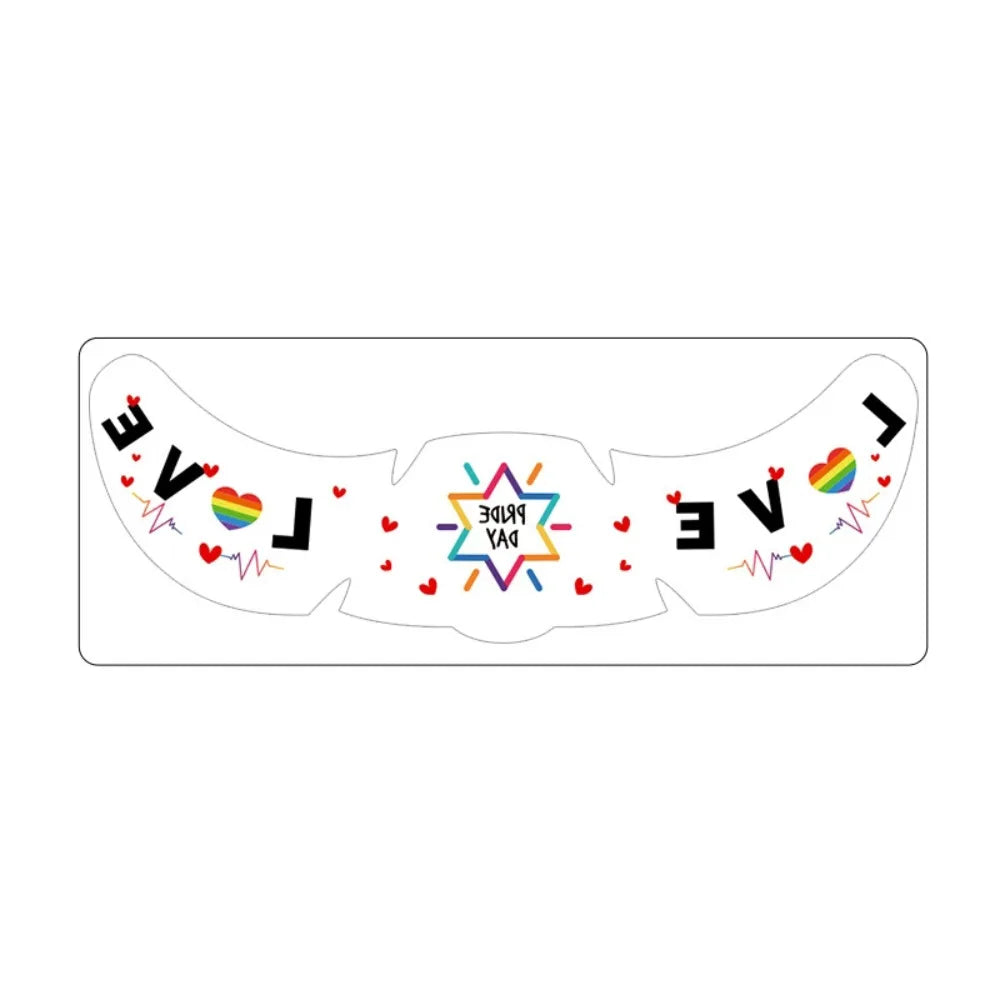 Waterproof Rainbow Freckles Face Tattoo Facial Art Disposable Face Temporary Tattoos Long Lasting Makeup Stickers Pride Month