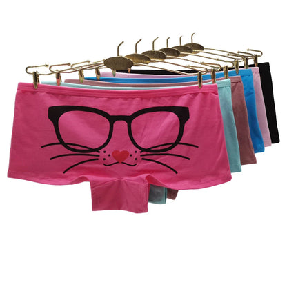 Woman Cotton Underwear Women Girls Shorts Boxers Ladies Panties Sexy Floral Boyshort Knickers for Women 6 pcs/lot