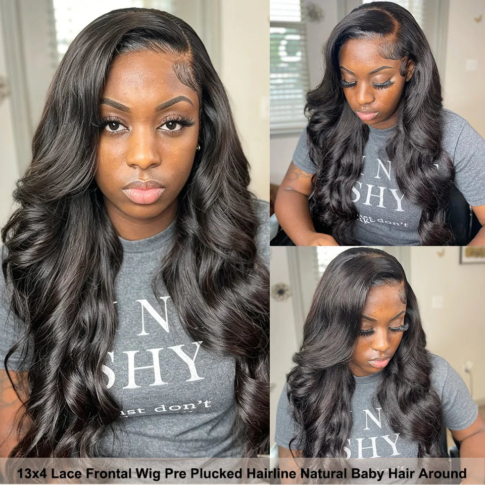8-40 Inch 200% Density Body Wave Human Hair Lace Frontal Wigs 13x4 13×6 Lace Front Wigs Pre Plucked Glueless Lace Frontal Wigs