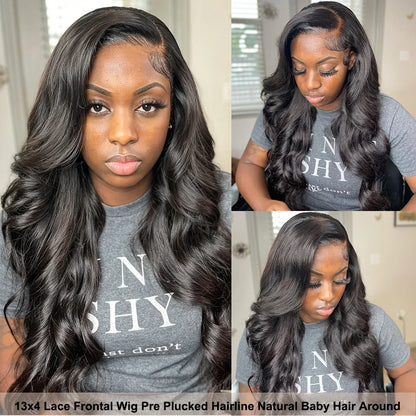 8-40 Inch 200% Density Body Wave Human Hair Lace Frontal Wigs 13x4 13×6 Lace Front Wigs Pre Plucked Glueless Lace Frontal Wigs