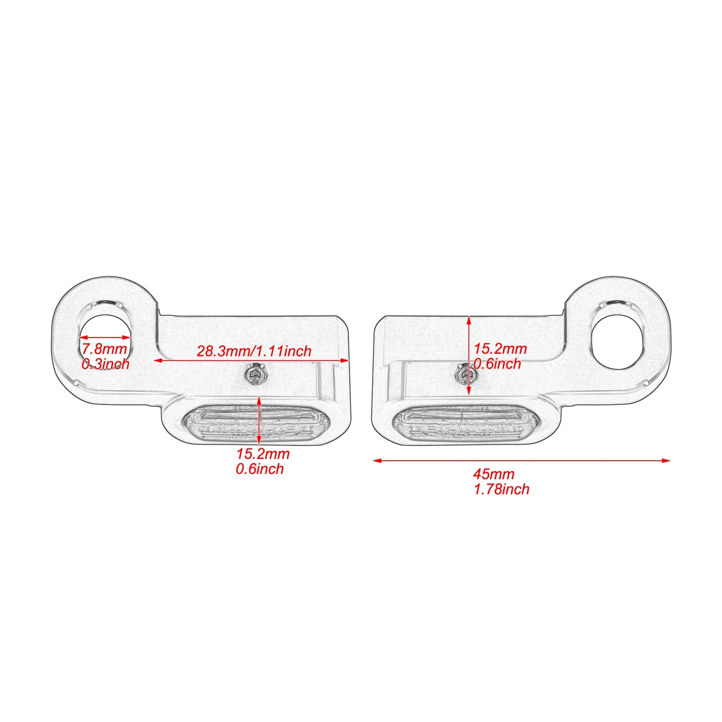 Motorcycle 12V LED Mini Turn Signals Indicators Running Light With E Mark For Harley Touring Street Glide 14-20