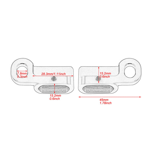 Motorcycle 12V LED Mini Turn Signals Indicators Running Light With E Mark For Harley Touring Street Glide 14-20
