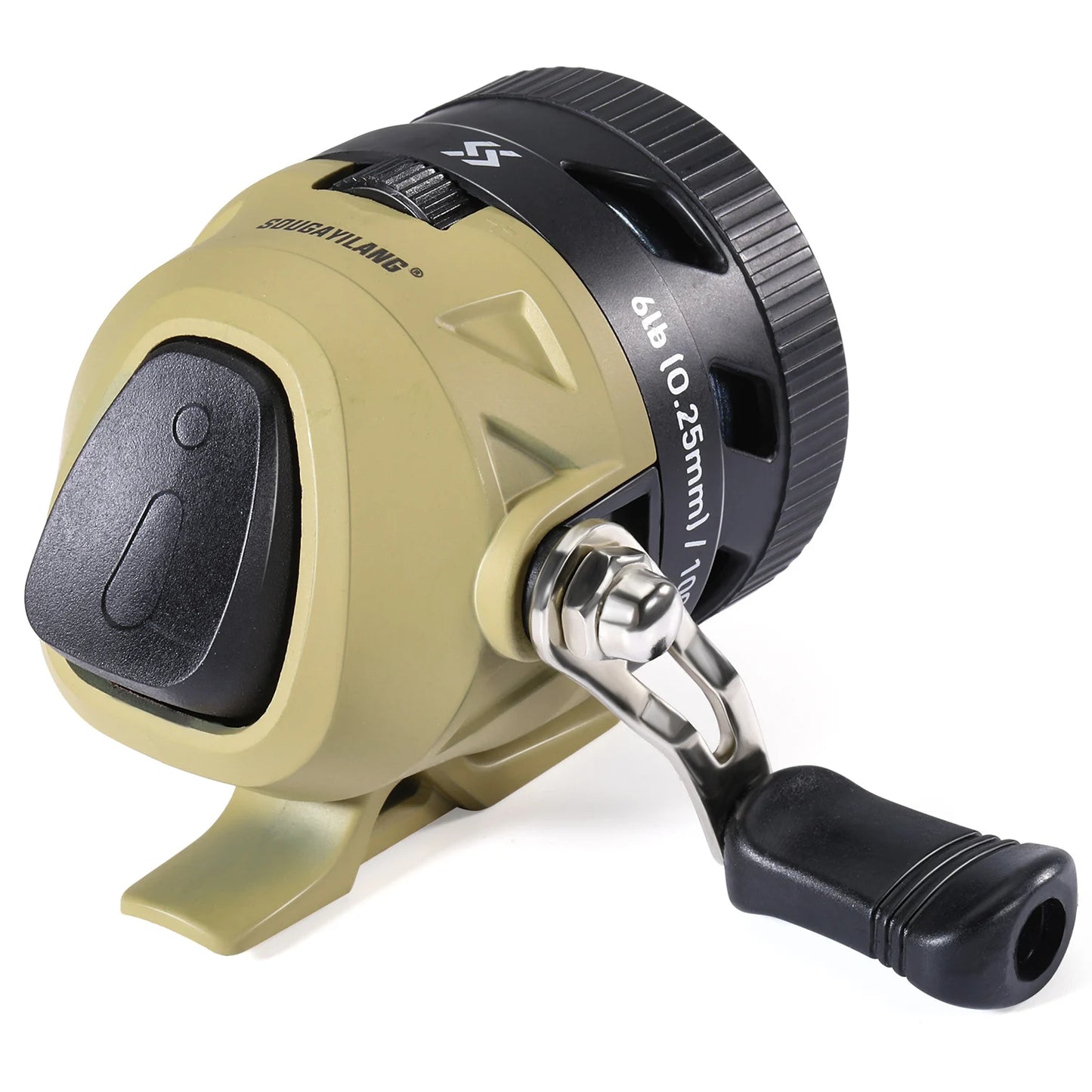Sougayilang Casting Fishing Reel 3.4 Gear Ratio High Speed Aluminum Alloy Spool Reel with Nylon Fishing Line Freshwater Pesca