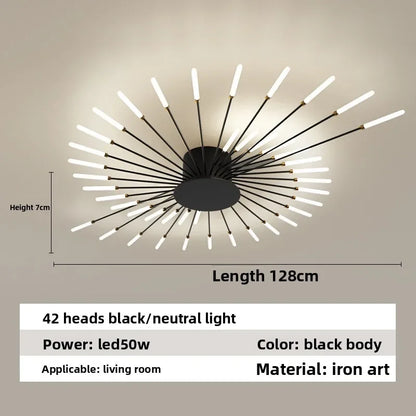 Nordic Ceiling Lighting for Living Room Bedroom Kitchen Led Ceiling Light Fixture Indoor Home Firework Decor Ceiling Lights