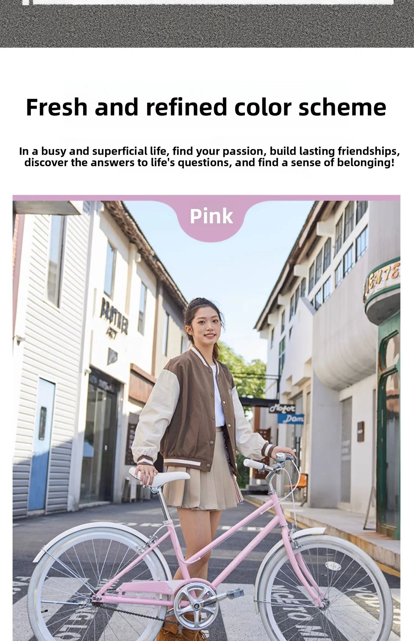 Women's Sweet & Fresh-Style Commuter Bike (For Junior & Senior High School Students · Unisex Adults · Commuter Racing Model)
