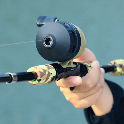 Sougayilang Casting Fishing Reel 3.4 Gear Ratio High Speed Aluminum Alloy Spool Reel with Nylon Fishing Line Freshwater Pesca