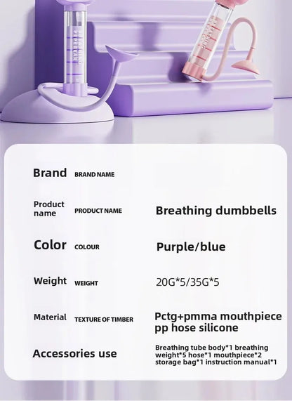 Breathing Trainer Device Adjustable Resistance Portable for Home Gym Fitness Core Strength Lung Capacity Enhancement Athletes