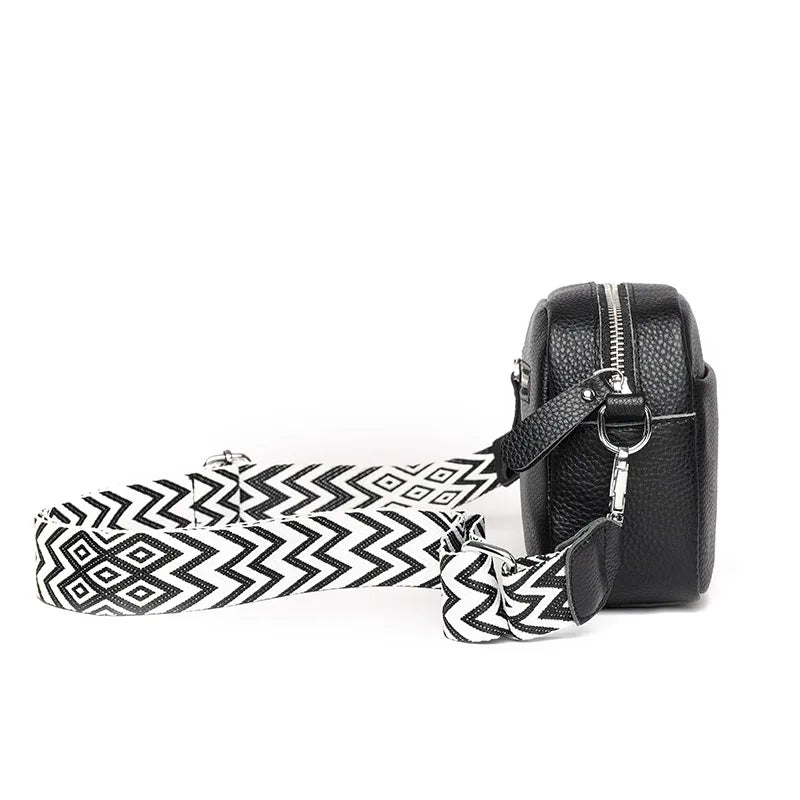 Genuine Leather Handbag For Women Crossbody Bag For Daily Commute Multi Compartment Zipper Shoulder Bag