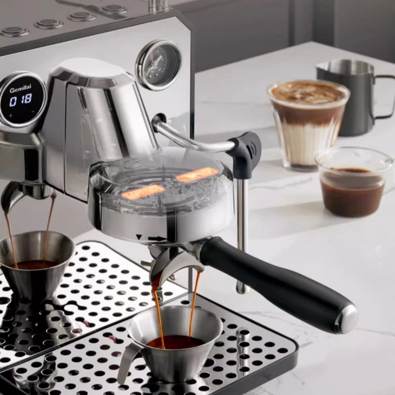20Bar Italian Espresso Coffee Maker Machine Coffee Grinder Cappuccino Milk Frother Semi-automatic Espresso Machine