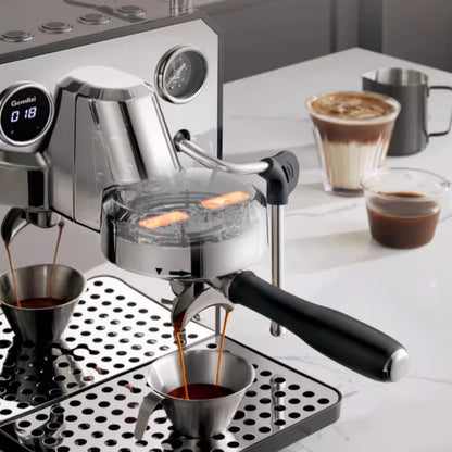 20Bar Italian Espresso Coffee Maker Machine Coffee Grinder Cappuccino Milk Frother Semi-automatic Espresso Machine