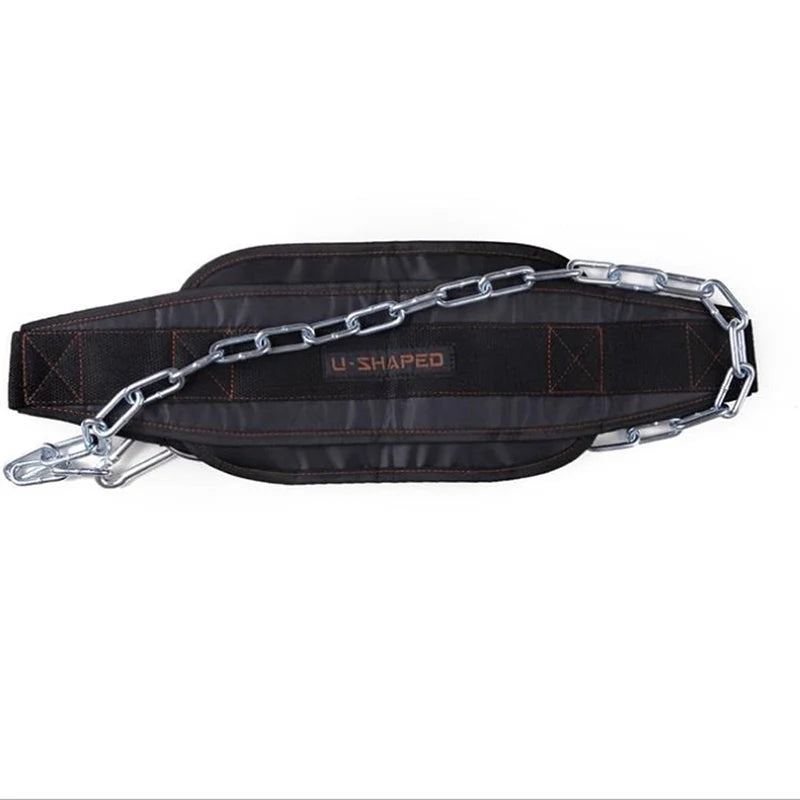 Thickened Weightlifting Belt Chain Dip Belt Pull Up Pull Up Kettlebell Barbell Practical Portable Fitness Bodybuilding Gym Belt