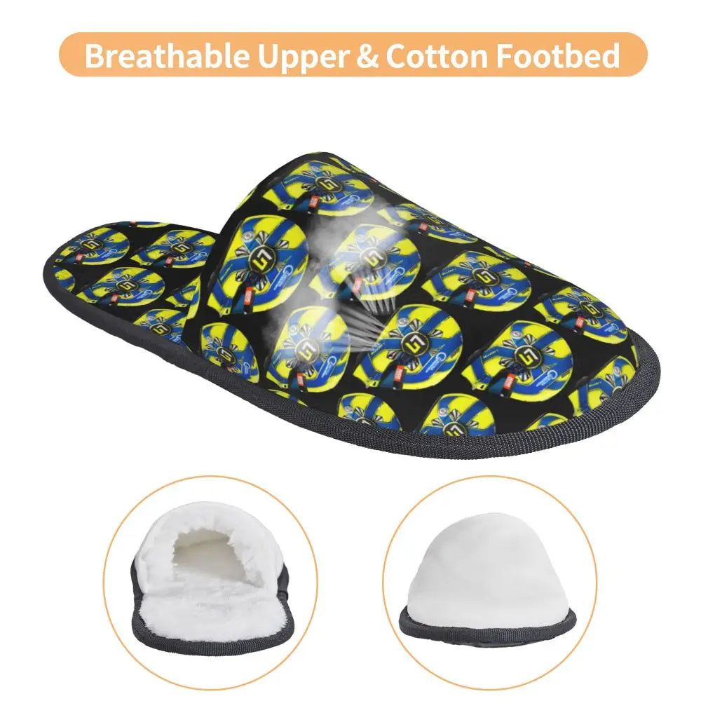 Custom British Lando Norris Racing Driver Guest Slippers for Spa Women House Slipper